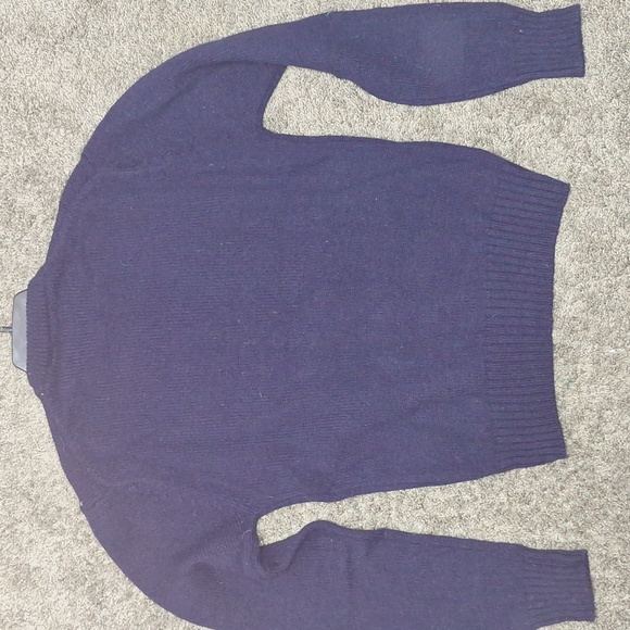 Vintage Classics Sears 100% Shetland wool Argyle sweater - M - navy blue/tan - Picture 6 of 6